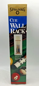 Estante de pared Spalding 6 tacos montaje de almacenamiento piscina billar madera - Imagen 1 de 6