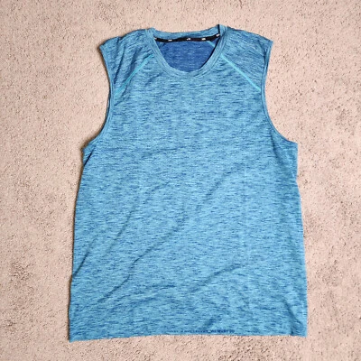 Camiseta sin mangas de entrenamiento Rhone azul medio de malla brezo para hombre camiseta de entrenamiento atlética Foto 1 de 4