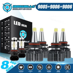 For 01-05 Chrysler PT Cruiser 8-sides 6500K LED Headlight High Low Beam Fog Bulb - Picture 1 of 17