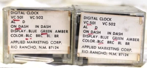Lot of 2 Applied Marketing Corp. Fluorescent Digital Clock VC-105 - Picture 1 of 8