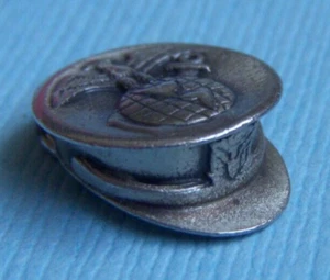 Vintage United States Marine Corps military cap hat sterling charm - Picture 1 of 4