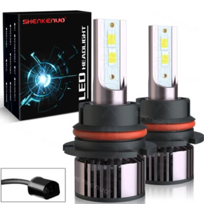 9007 LED 车头灯灯泡套件高/低适用于福特 F-150 1992-2003 F-250 1992-99 — 第 1/4 张图片