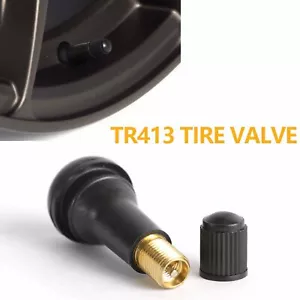 LOT 1000 TR 413 SNAP-IN TIRE VALVE STEMS SHORT BLACK RUBBER MOST POPULAR VALVE - Picture 1 of 12