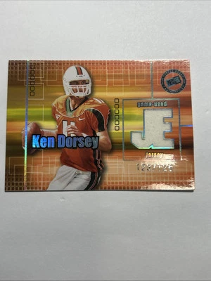 2003 Press Pass JE Camisas Usadas em Jogos Prata /125 Ken Dorsey #JC/KD Rookie RC - Imagem 1 de 3
