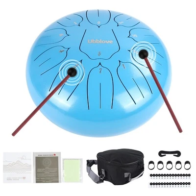 Instrumento de tambor de lengua de acero para adultos: tambor Hanpan de 10 pulgadas 11 notas con ba... Foto 1 de 4