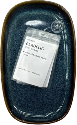 New IKEA GLADELIG Blue Plate 20x13 cm (8x5 ") 306.007.17 - Image 1 of 3