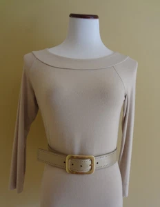 Cintura donna Cole Haan in pelle oro con fibbia oro modello B27679 taglia XS - Foto 1 di 12