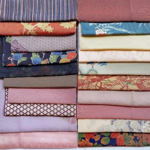 20 Piece Authentic Japanese Kimono Silk Fabric Scrap Set - Japanese Fabric - Picture 1 of 6