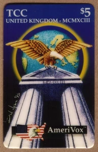 $5. TCC Telecard Club United Kingdom UK. Nyson II Eagle 1993 SPECIMEN Phone Card - Picture 1 of 2