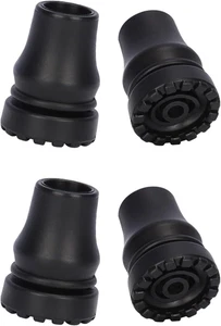 Paquete de 4 puntas de bastón de goma de 3/4" de repuesto antideslizantes de alta resistencia para bastones caminar - Imagen 1 de 11