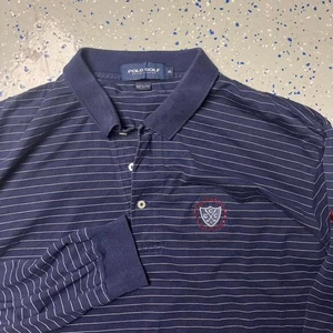 Polo Ralph Lauren Golf Centennial Club Long Sleeve Navy Stripe Shirt Men Size XL - Picture 1 of 8