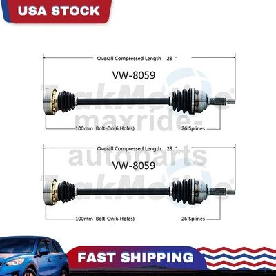 Junta de eje CV del lado del conductor del pasajero delantero para Volkswagen Vanagon 1986 1987 1988 Foto 1 de 2