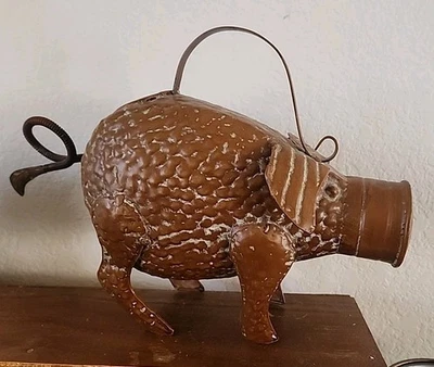 Lata de riego Smith & Hawken de colección martillada de cobre cerdo rústica  Foto 1 de 2