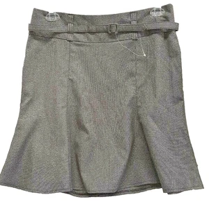 Falda de tulipán Maurices para mujer nueva con etiquetas marrón estampado de tweed 9/10 con cinturón elegante carrera - Imagen 1 de 9