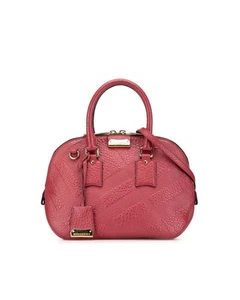 Preloved Burberry Structured Satchel Handbag Women Pink Messenger Bags One Size - Picture 1 of 14