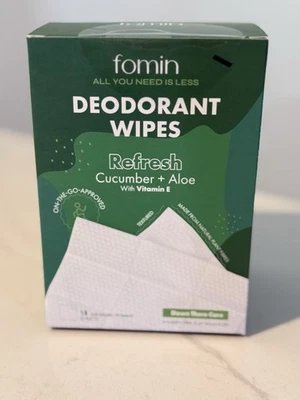 Fomin Deodorant Wipes Refresh Cucumber & Aloe & Vitamine E 15 Indidually Wrapped - Image 1 of 4