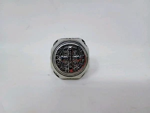 Mens Catholic St Saint Benedict Cross Ring Stainless Steel Exorcism Medal Sz 11 - Picture 1 of 5