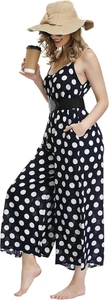 Women'S V Neck Floral Maxi Dress Boho Printed Adjustable Spaghetti Strap Ethnic  - Picture 1 of 12