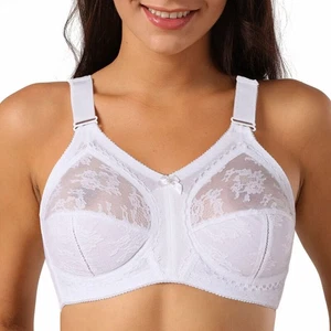 Plus Size Sexy Lace 34-50 C D Ladies Full Cup Bras Women Minimiser Bra Non-Wired - Picture 1 of 44