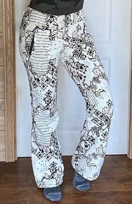 Pantalones Burton Mujer Esquí Nieve Elastizados Fuego y Hielo Paseo Seco Floral Rosa Blanco Talla 6 Foto 1 de 4