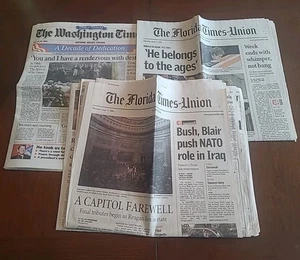 Historische Zeitungen Tod und Begräbnis von Ronald Reagan 2004 Lot 3 - Bild 1 von 5