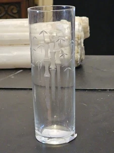 Saski/Noritake Crystal Clear Grey Cut Bamboo Glass McM - Picture 1 of 3