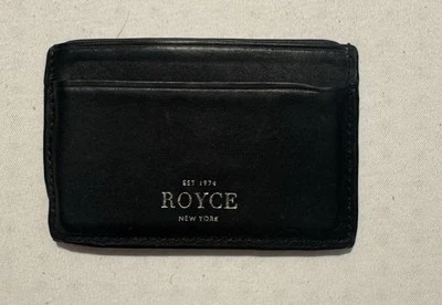 Tarjeta billetera Royce de cuero para hombre iD Foto 1 de 2