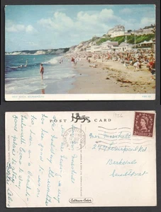Bournemouth West Beach Dorset RPPC Real Photo Postcard. Posted 1956 - Picture 1 of 3