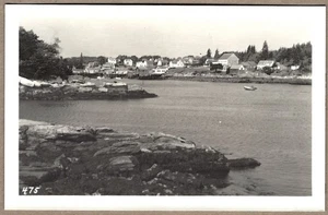 New Harbor, ME RPPC Scenic North Side - Lorimer E. Brackett #475 - Picture 1 of 2