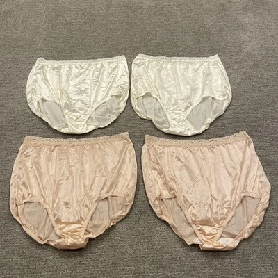 Vintage Warners Perfect Measure Panties Lot Womens 9 Silky Nylon Shiny 80s Brief - Image 1 of 4