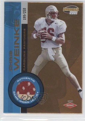 2001 Pacific Invincible /250 Chris Weinke #257 Rookie RC - Image 1 of 2