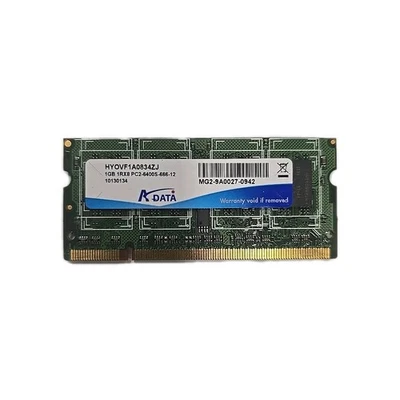 MEMORIA RAM SO DIMM A DATA HYOVF1A0834ZJ 1GB 1RX8 PC2-6400S-666-12 - Immagine 1 di 2