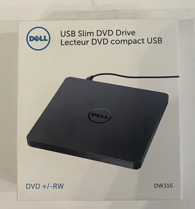 Dell Externes USB Slim DVD+/- RW Optisches Laufwerk DW316 Brandneu - Bild 1 von 2