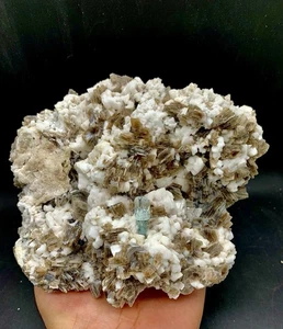 Lustrous Blue Aquamarine With Unique Muscovite Combine Specimen. - Picture 1 of 13