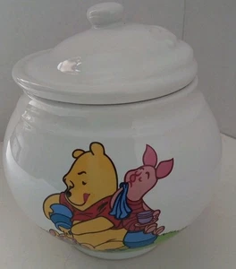 Disney "Winnie Puuh und Ferkel" Keramik Zuckerdose mit Deckel 5,5 Zoll große Hand - Bild 1 von 10
