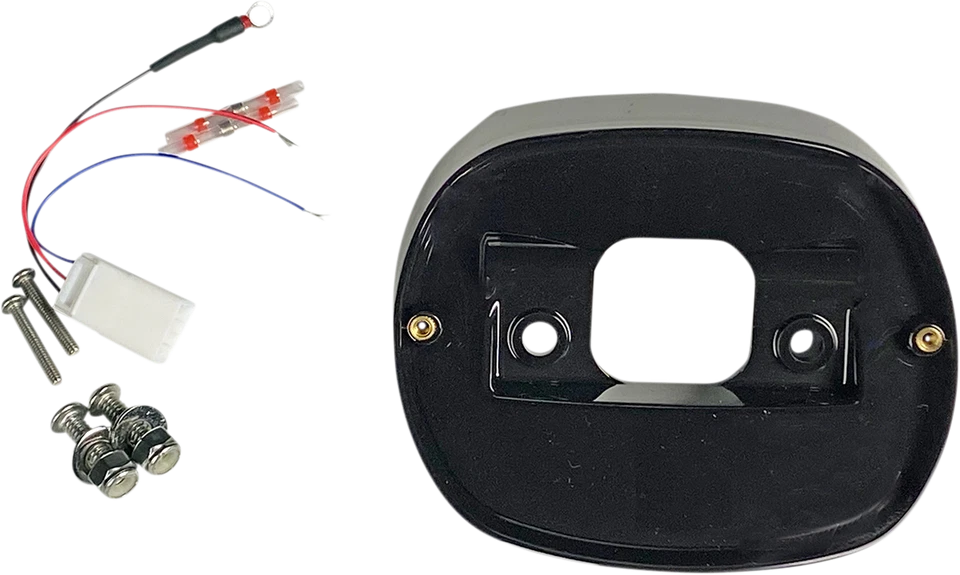 Placa base de luz trasera Custom Dynamics [TL-BASE99-B] para Harley-Davidson negra Foto 1 de 1