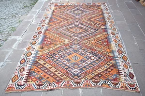 Fabulous Antique Turkish Rug 88'' x 152'' Anatolian Collectors Item Cankiri Rug - Picture 1 of 24