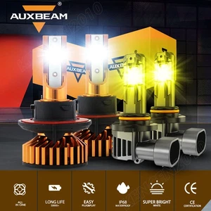 For Ford Explorer 2006-2010 AUXBEAM H13 9145 LED Headlight Fog Bulb White Yellow - Picture 1 of 17