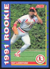 1991 Score Rookies   Ray Lankford #2 St. Louis Cardinals