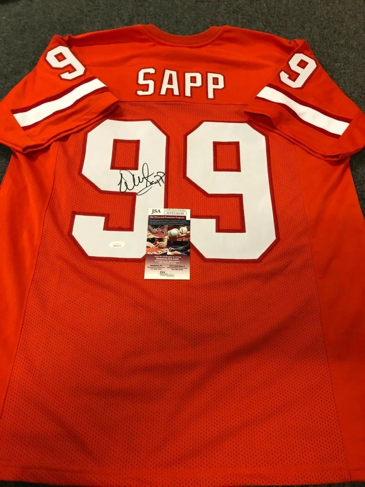 TAMPA BAY BUCCANEERS WARREN SAPP AUTOGRAPHED SIGNED JERSEY JSA  COA    - Image 1 of 3