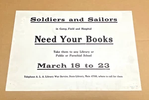 Original 1918 US WWI Plakatbücher für Soldaten, seltene New York State Ausgabe - Bild 1 von 2