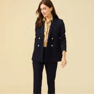 J.McLaughlin Double Breasted Ressie Denim Blazer Jacket Size 10 – Stylish Women - Picture 1 of 13