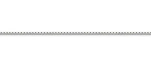 1.3mm Box Chain Necklace 26 Inches, 14k Solid White Gold - Picture 1 of 2