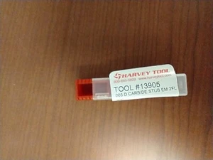 HARVEY TOOL .005 DIA 2 FLUTE CARBIDE STUB ENDMILL 13905 - Picture 1 of 2