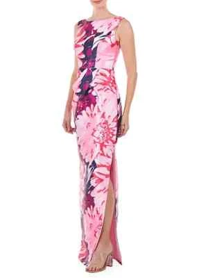 Vestido Columna Kay Unger Nanette Azalea Estampado Floral Talla 8 $298 Foto 1 de 4