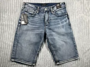 Silver Jeans Shorts Men's 30W Gordie Loose Fit Medium Wash Denim 13" Inseam - Picture 1 of 19