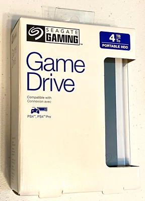 New - Seagate Game Drive 4TB Portal HDD for PlayStation Gaming Hard Drive 4 TB - Image 1 of 2