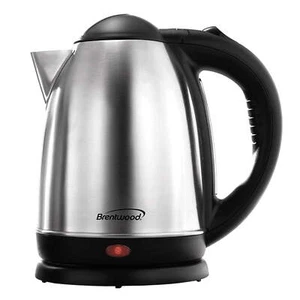 Brentwood 1.7 L Stainless Steel Electric Cordless Tea Kettle 1000W (Brushed) - Picture 1 of 8