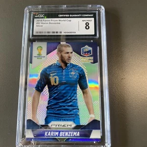 2014 Panini Prizm World Cup - #82 Karim Benzema CGC 8 SILVER - Picture 1 of 2