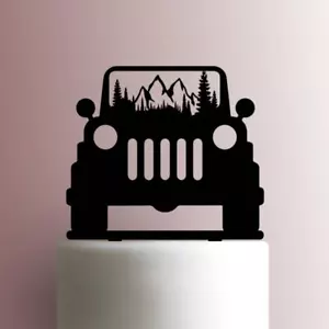 Car with Mountains 225-A593 Cake Topper - Picture 1 of 2
